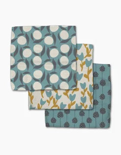 GEOMETRY Polka Dot Blooms Dishcloth Set