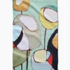 GEOMETRY Poppies on Mint Tea Towel