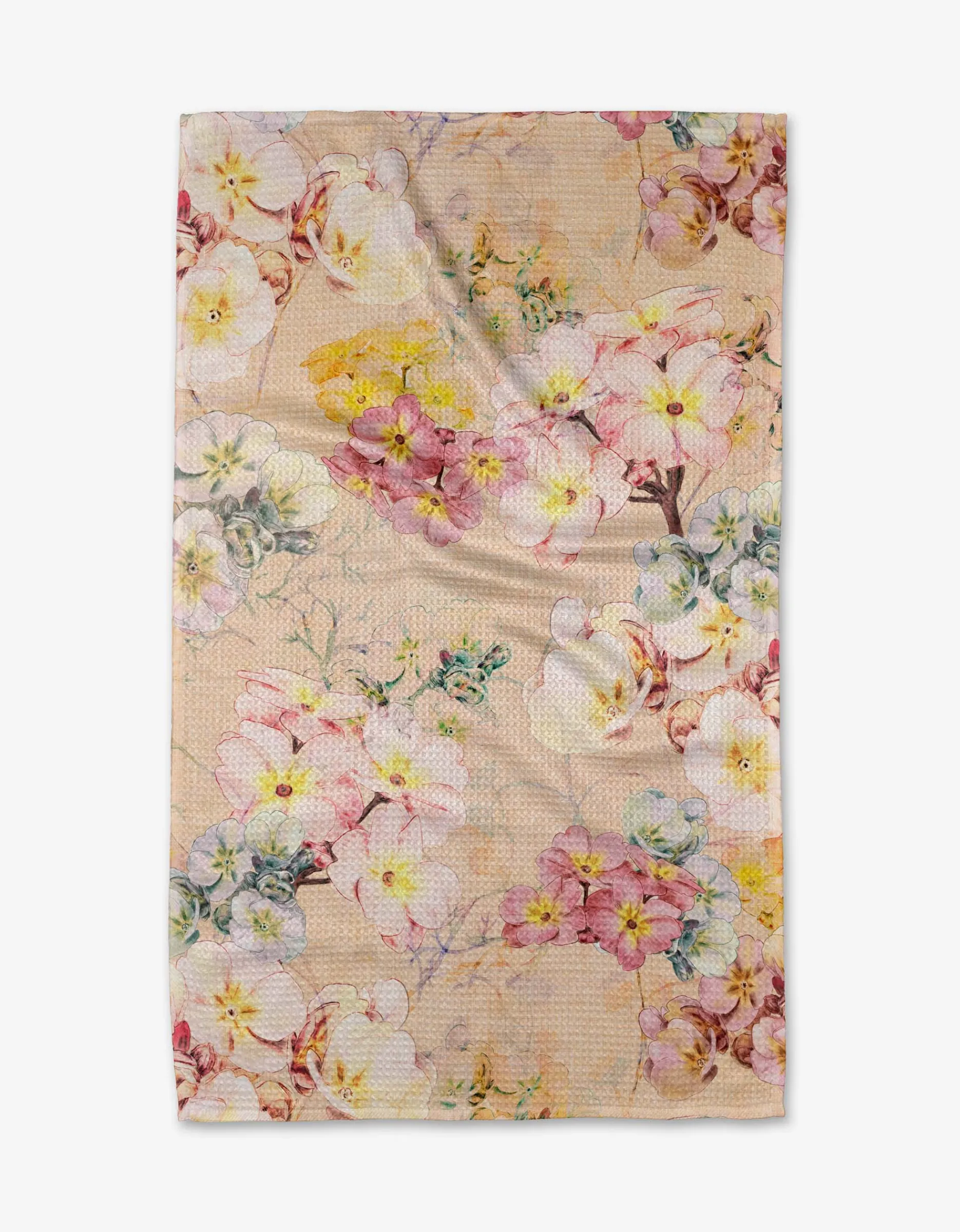 GEOMETRY Primroses Tea Towel