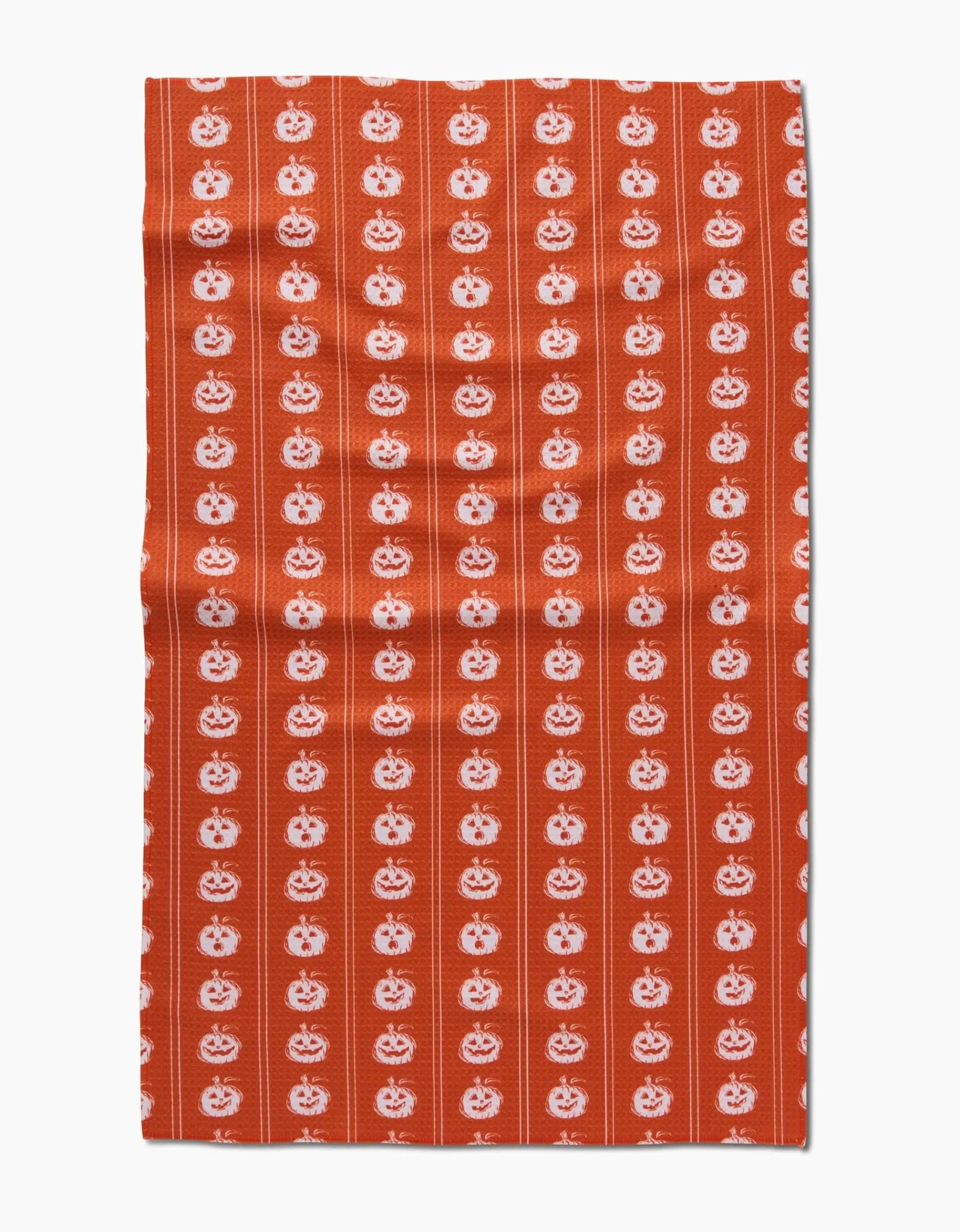 GEOMETRY Pumpkin Pinstripes Tea Towel