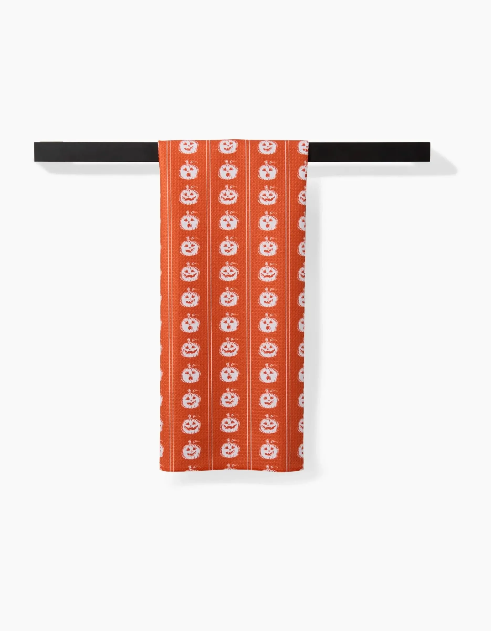 GEOMETRY Pumpkin Pinstripes Tea Towel