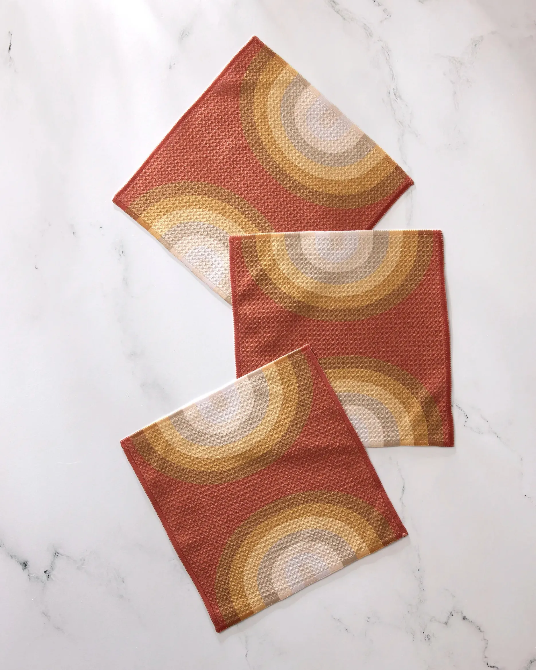 GEOMETRY Pumpkin Spice Dishcloth Set