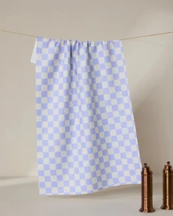 GEOMETRY Purple Picnic Tea Towel