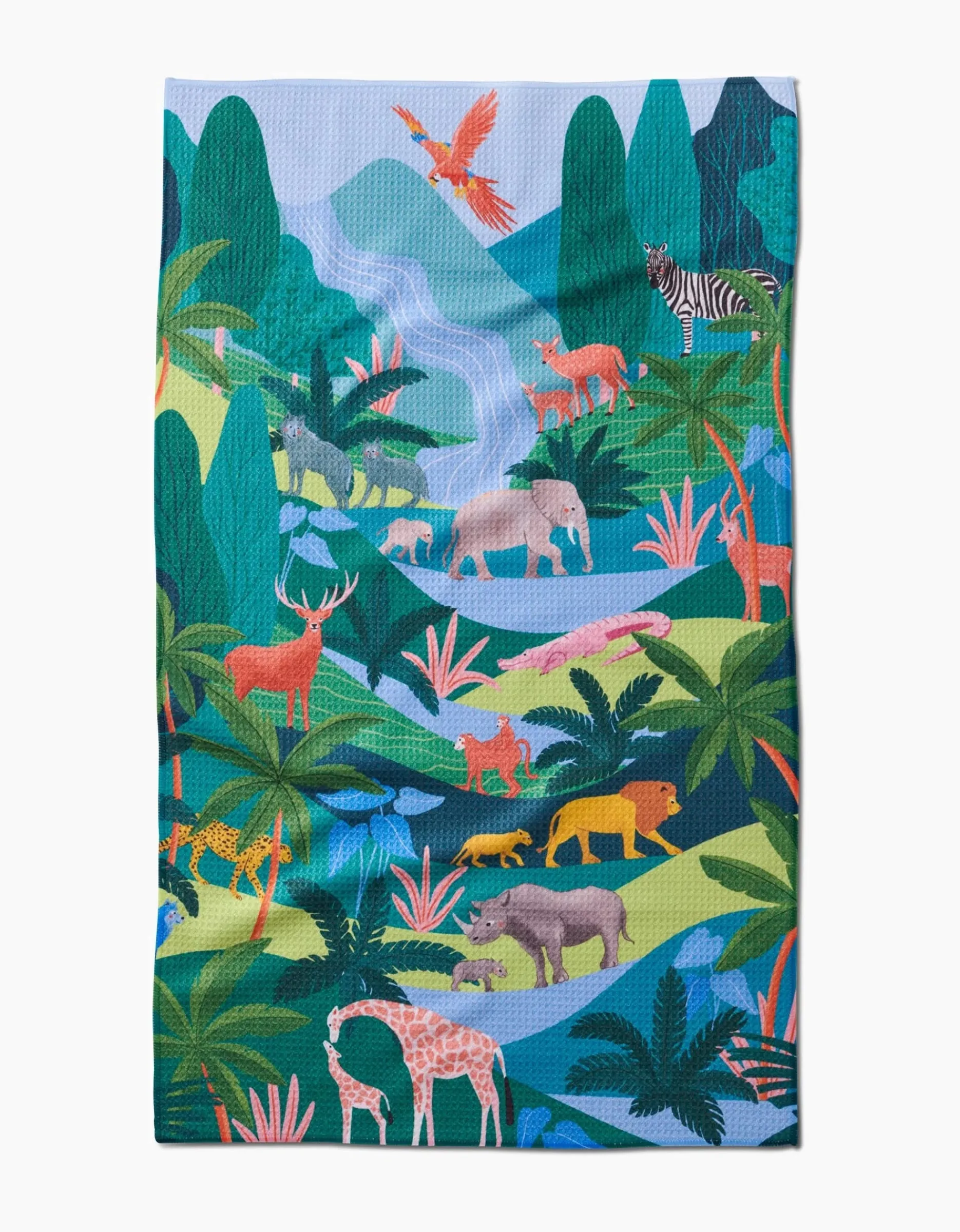 GEOMETRY Rain Forest Tea Towel