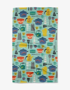 GEOMETRY Retro Kitchen Tea Towel
