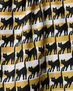 GEOMETRY Salem Cat Stripe Tea Towel