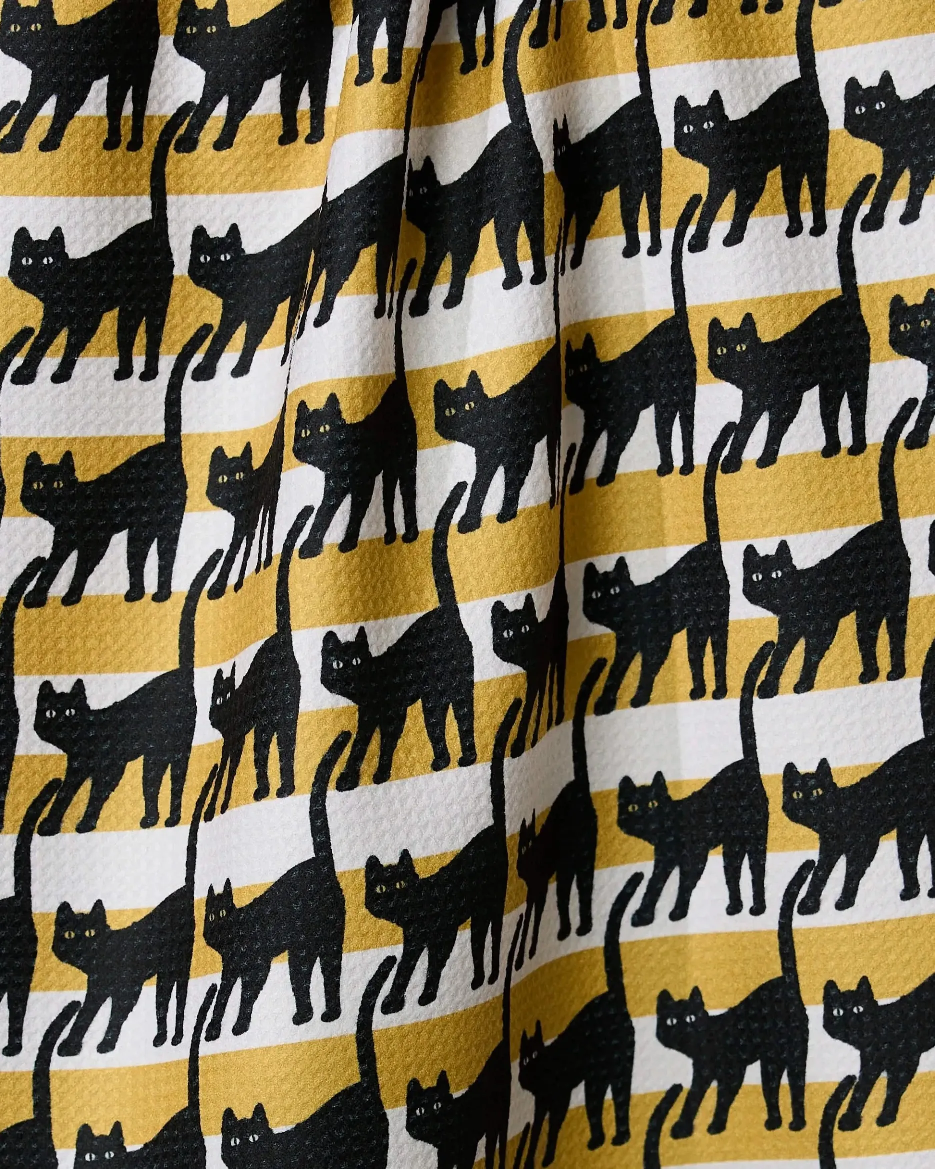 GEOMETRY Salem Cat Stripe Tea Towel
