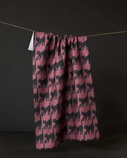 GEOMETRY Salem Cat Tea Towel