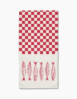GEOMETRY Sardine Check Bar Towel