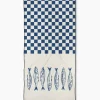 GEOMETRY Sardine Check Blue Beach Towel