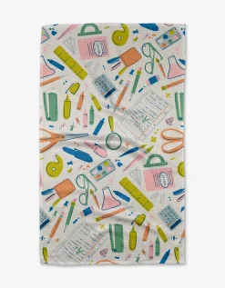 GEOMETRY School Days Light Tea Towel