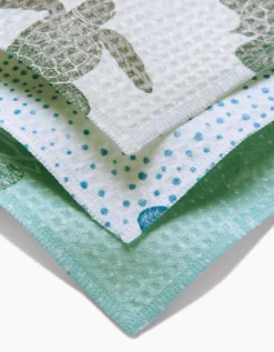 GEOMETRY Sea Turtles Luxe Washcloth Set