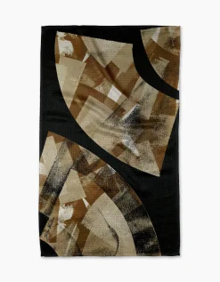 GEOMETRY Sepia Shift Tea Towel