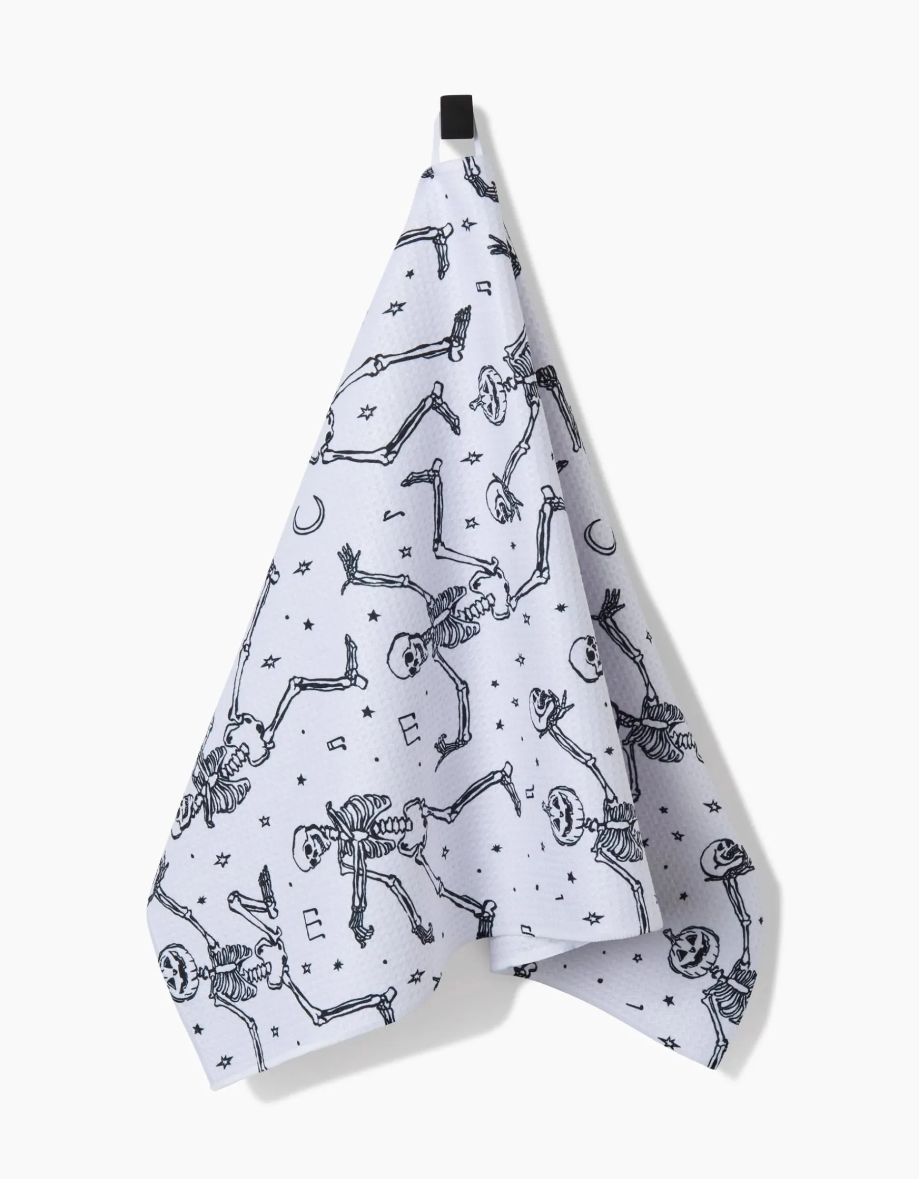 GEOMETRY Skeleton Halloween Dance Tea Towel