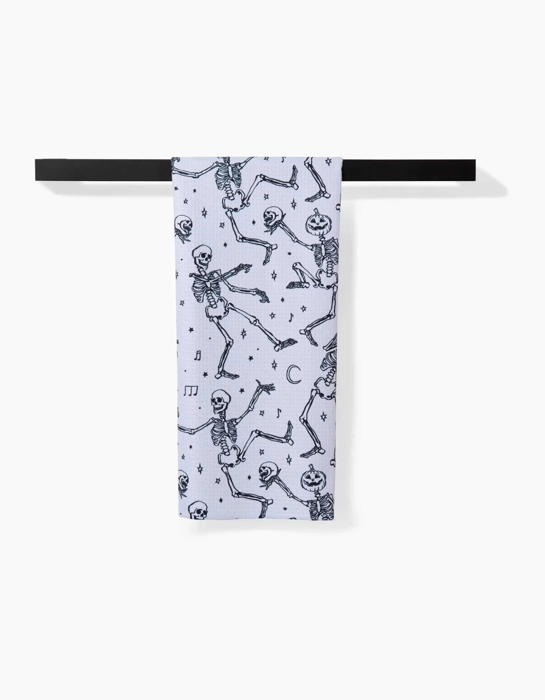 GEOMETRY Skeleton Halloween Dance Tea Towel