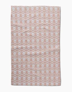 GEOMETRY Skull Bones Natural Luxe Hand Towel