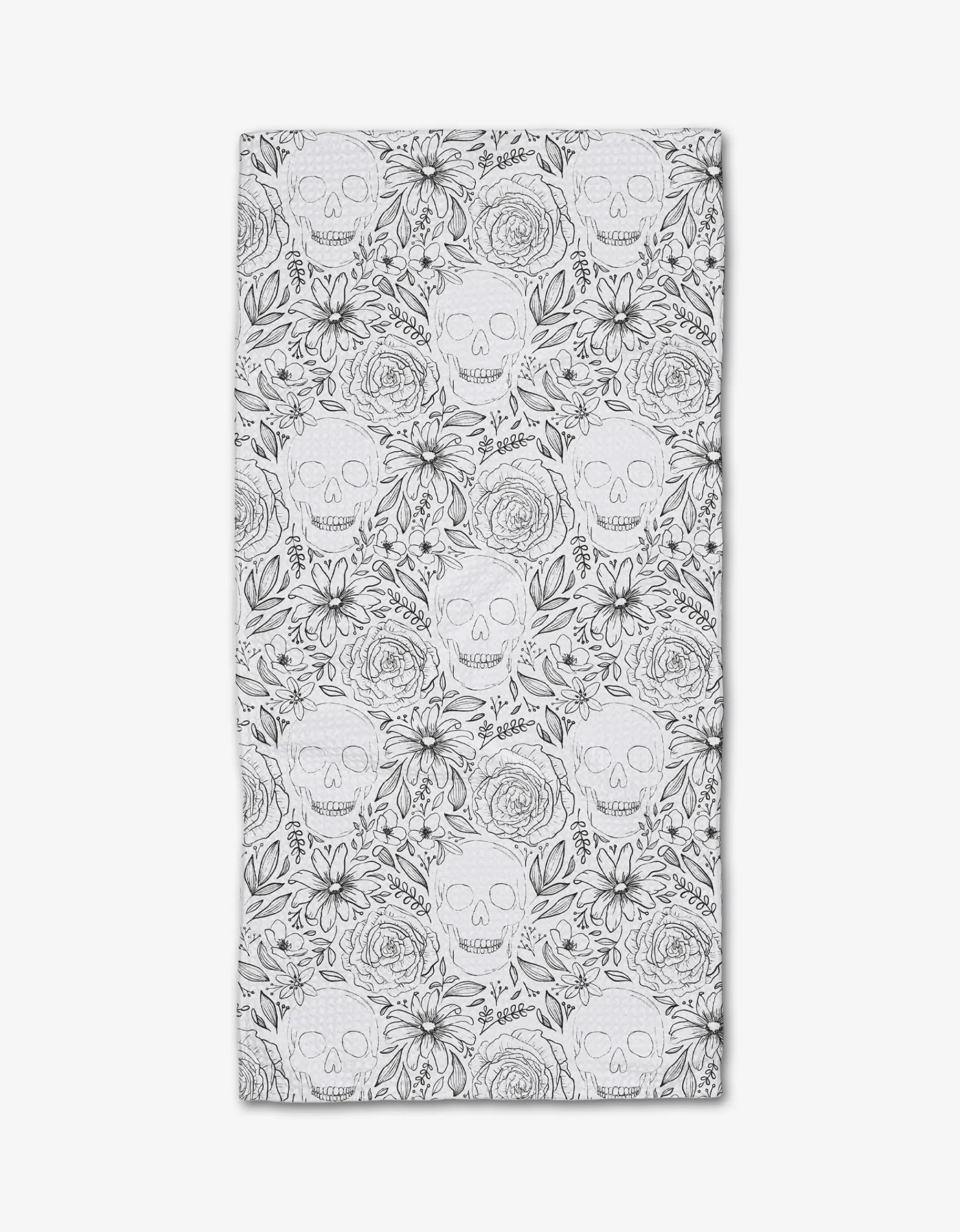 GEOMETRY Skulls and Flowers Bar Towel