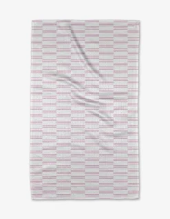 GEOMETRY Small Stripe - Pink Tea Towel