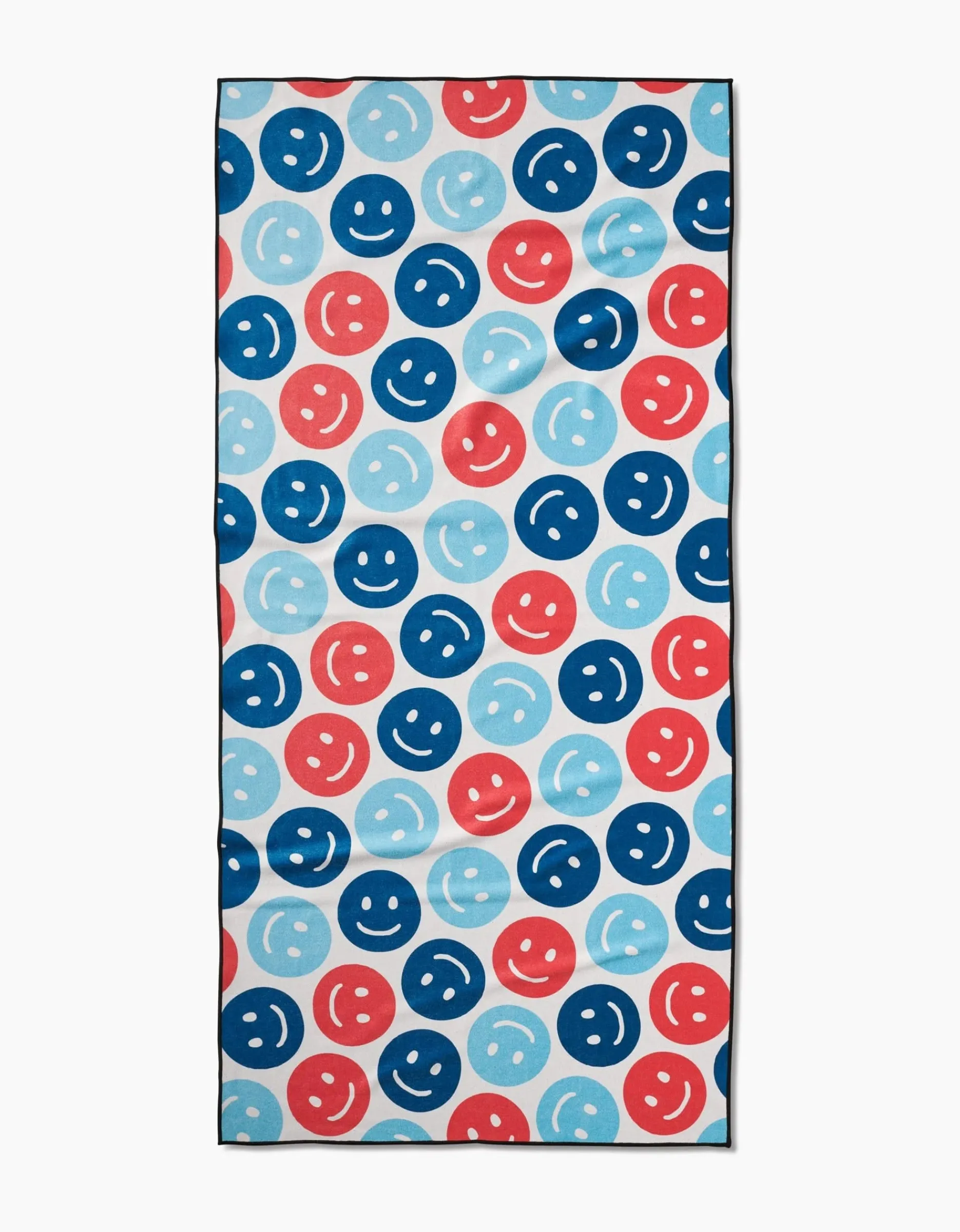 GEOMETRY Smiley Face July Beach Towel