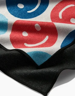 GEOMETRY Smiley Face July Beach Towel