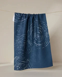 GEOMETRY Soft Steps - Midnight Tea Towel