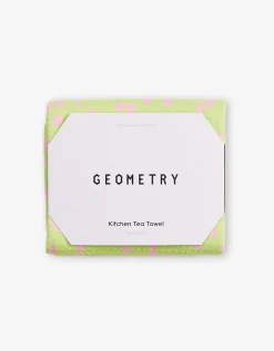GEOMETRY Speckle Green Tea Towel