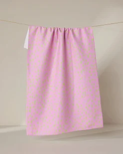 GEOMETRY Speckle Pink Tea Towel