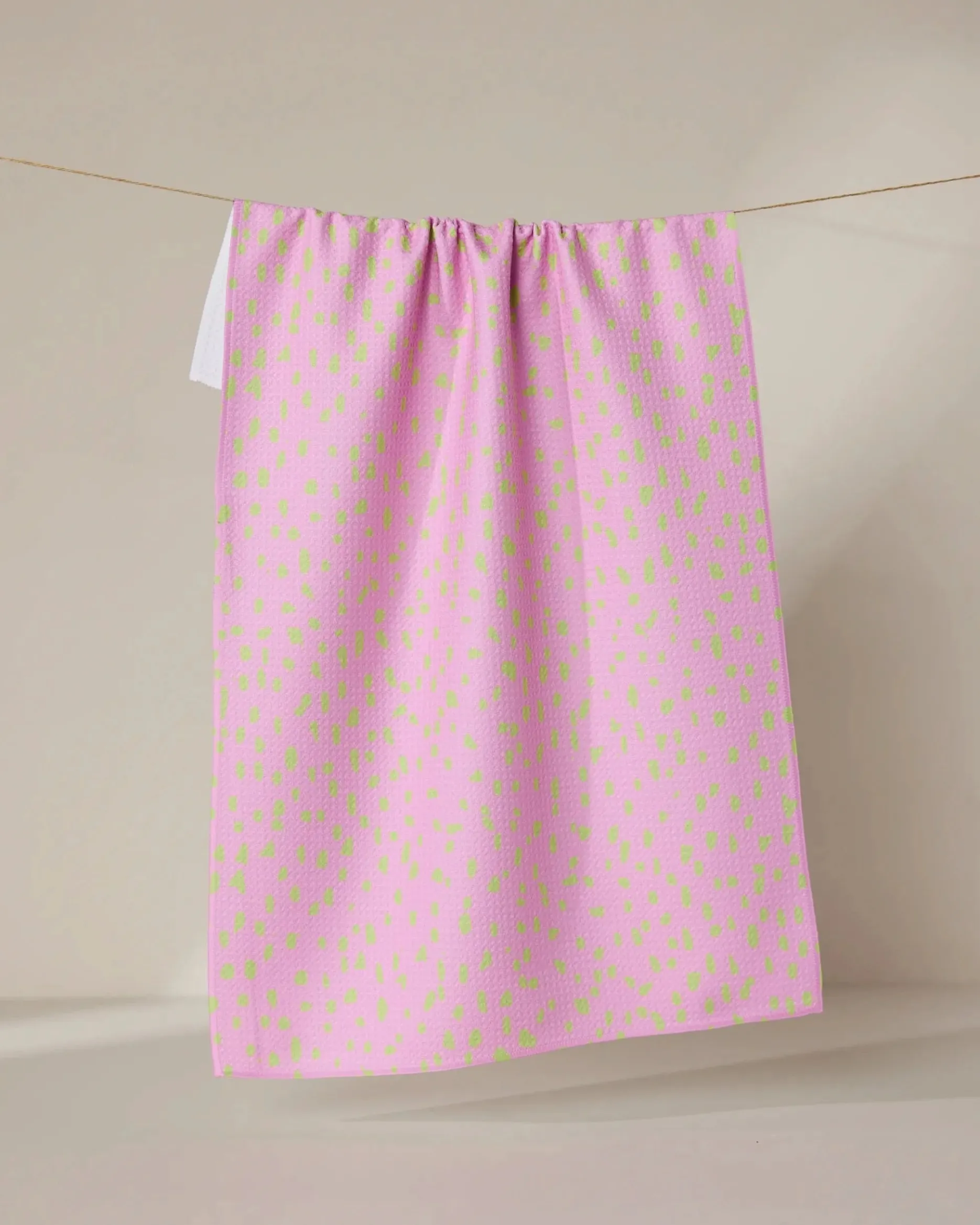 GEOMETRY Speckle Pink Tea Towel