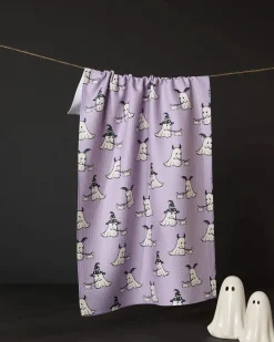 GEOMETRY Spooky Ghost Walk Tea Towel