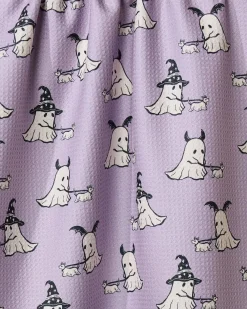 GEOMETRY Spooky Ghost Walk Tea Towel