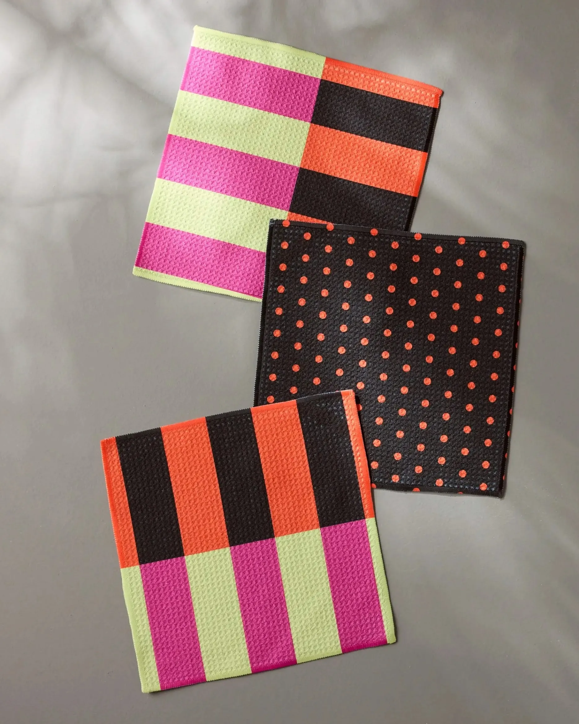 GEOMETRY Spooky Hour Stripe Dishcloth Set