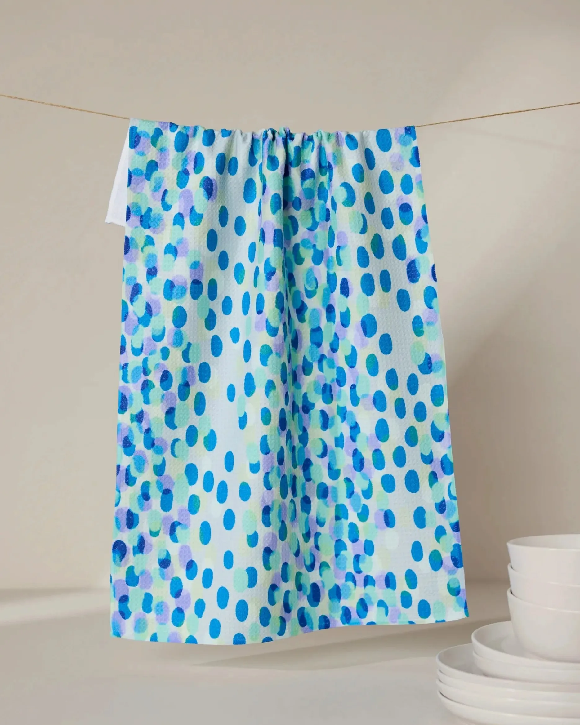 GEOMETRY Spotty Summer Tea Towel