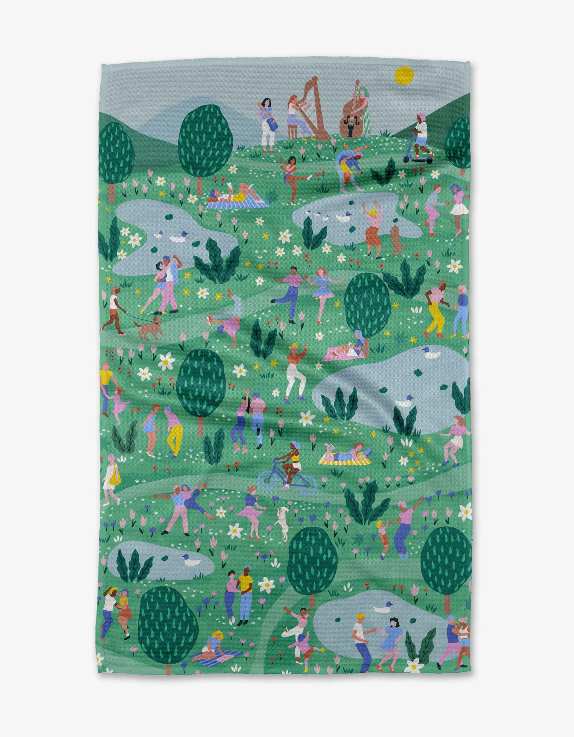 GEOMETRY Spring Festival Tea Towel