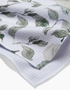 GEOMETRY Spring Floral Blossoms Tea Towel