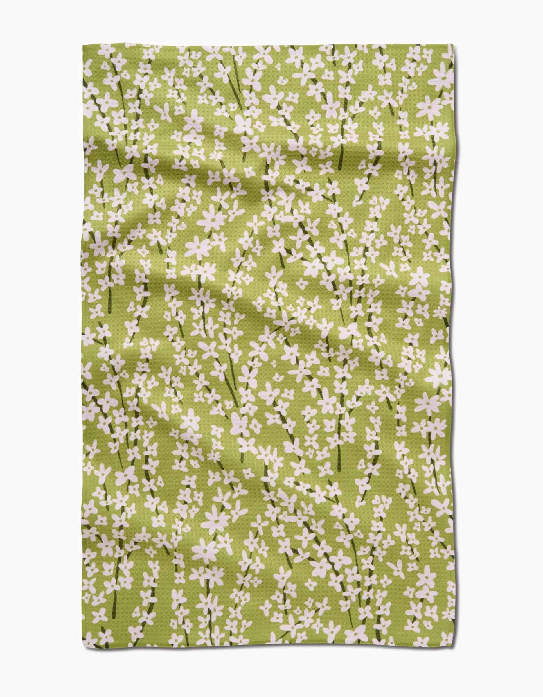 GEOMETRY Spring Green Forsythia Tea Towel