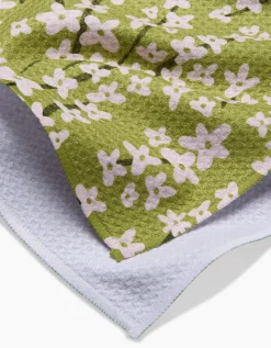 GEOMETRY Spring Green Forsythia Tea Towel