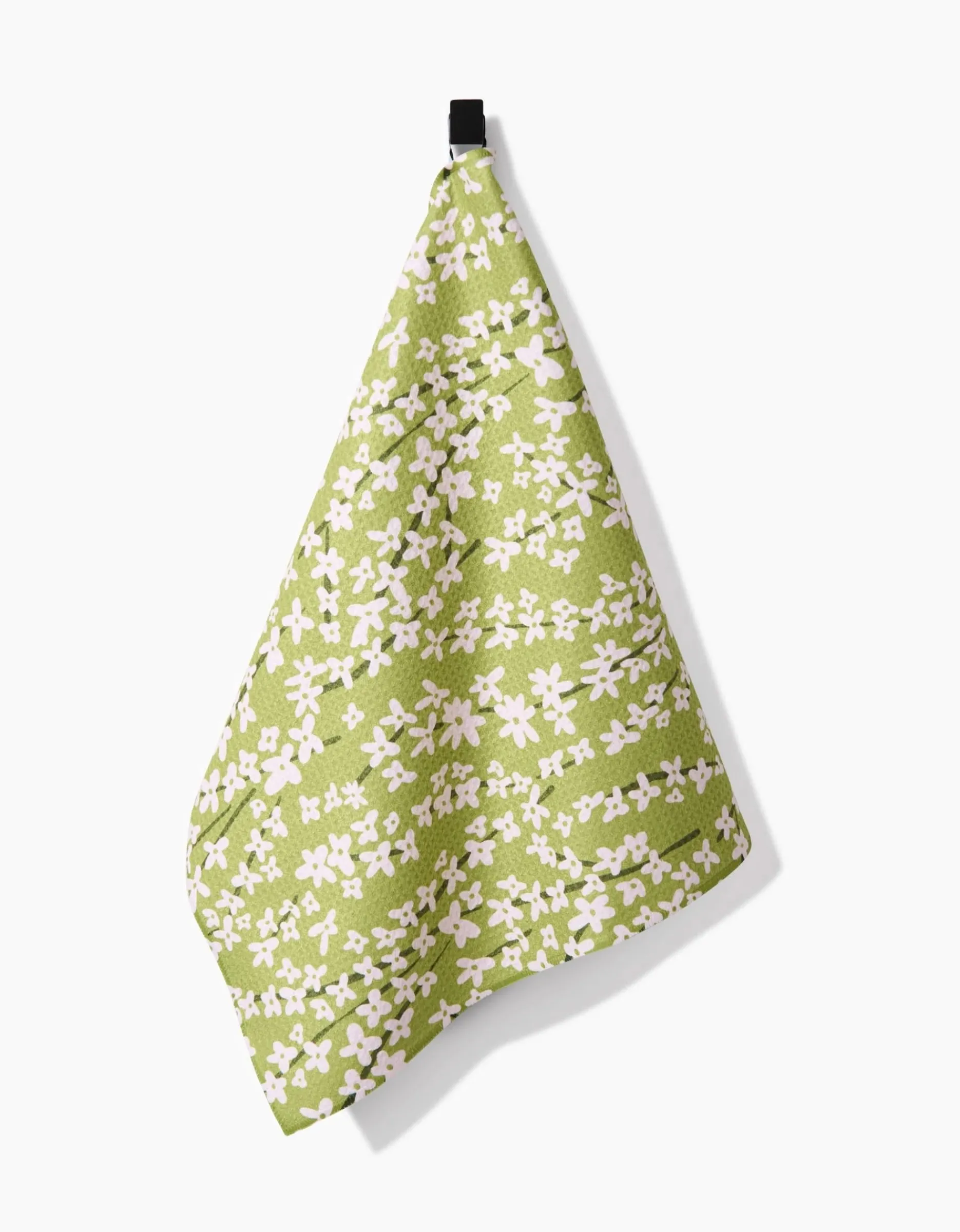 GEOMETRY Spring Green Forsythia Tea Towel