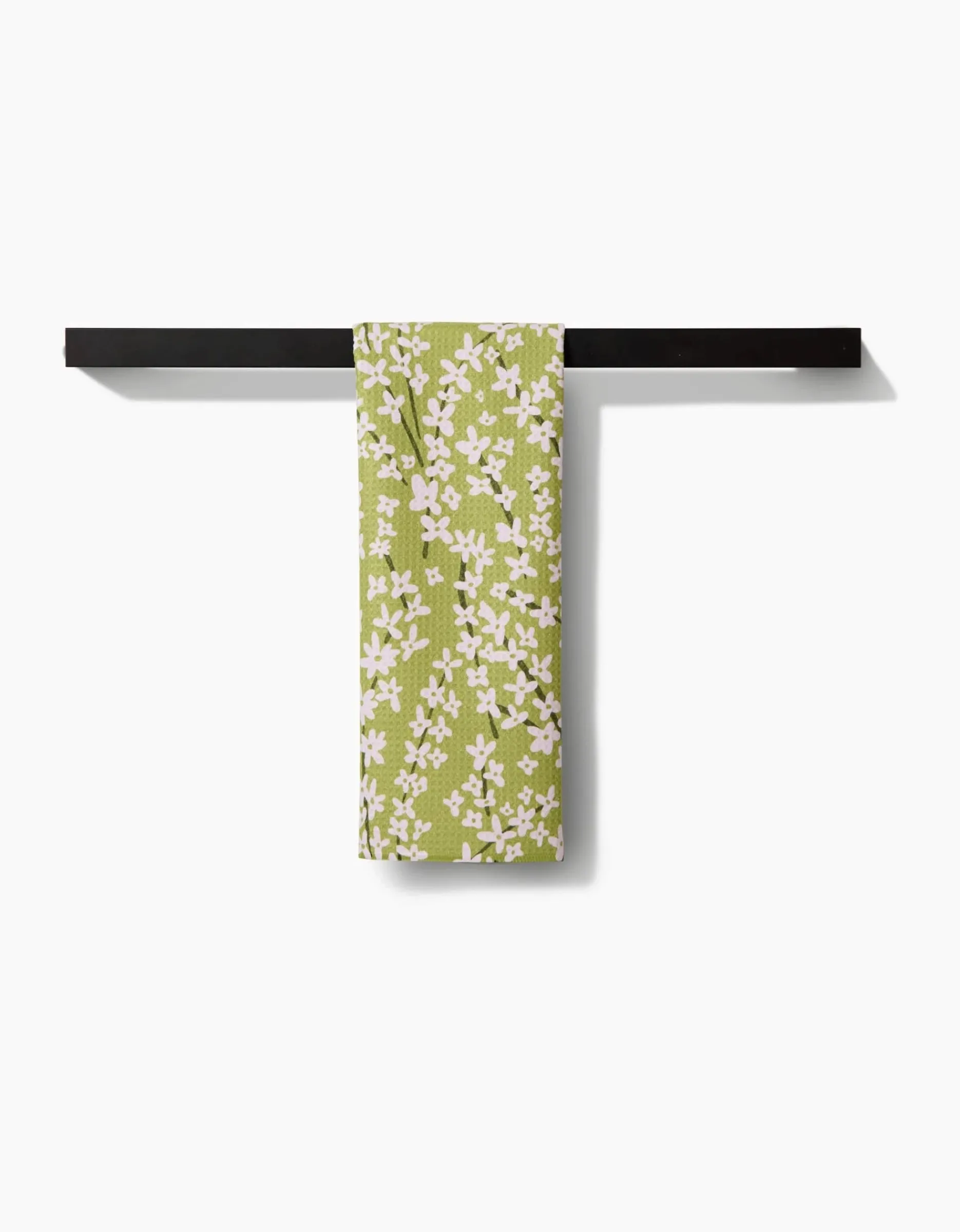 GEOMETRY Spring Green Forsythia Tea Towel