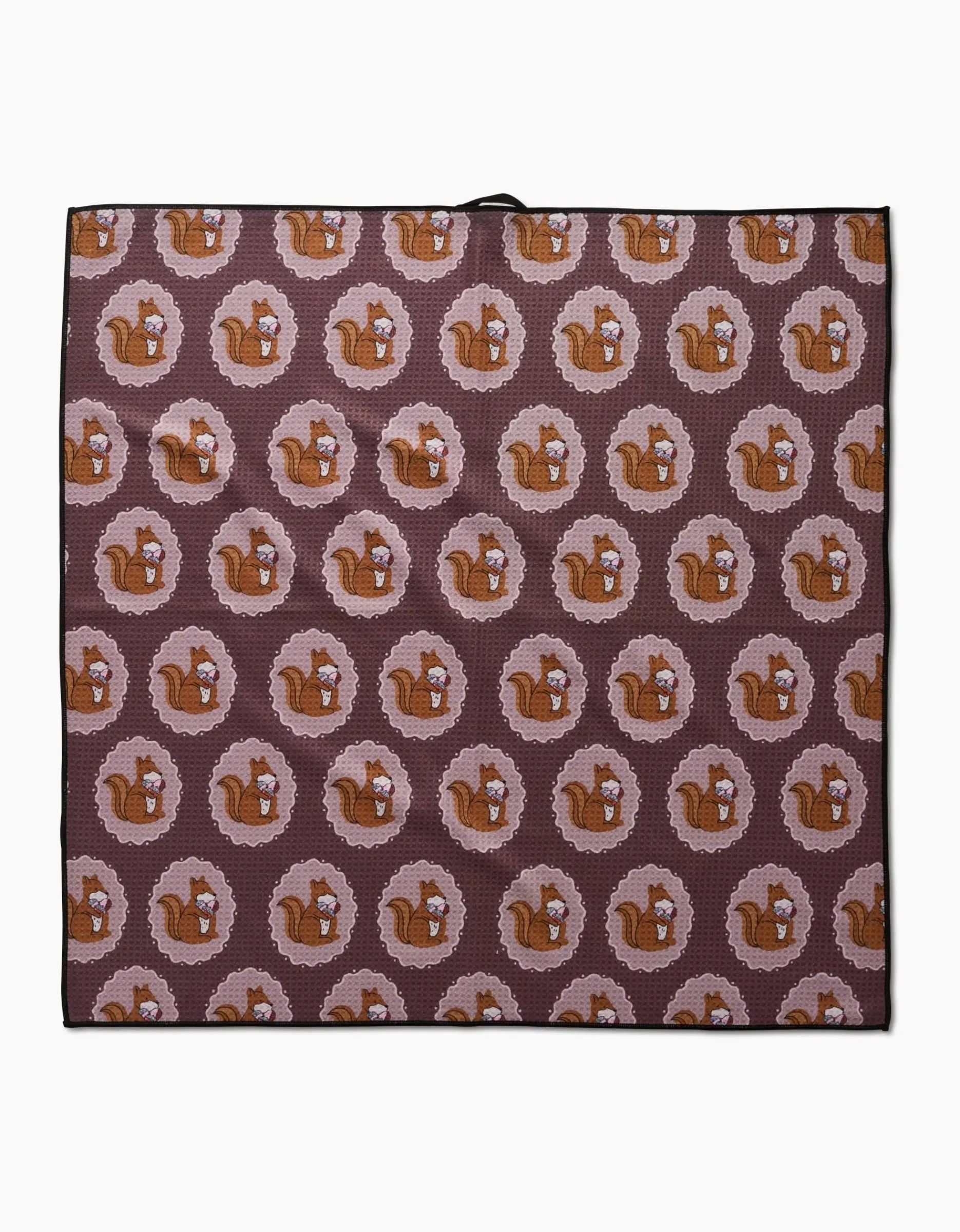 GEOMETRY Squirrels Brown Dog Towel