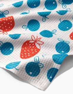 GEOMETRY Star Spangled Berry Tea Towel