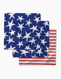 GEOMETRY Stars And Stripes Dishcloth Set