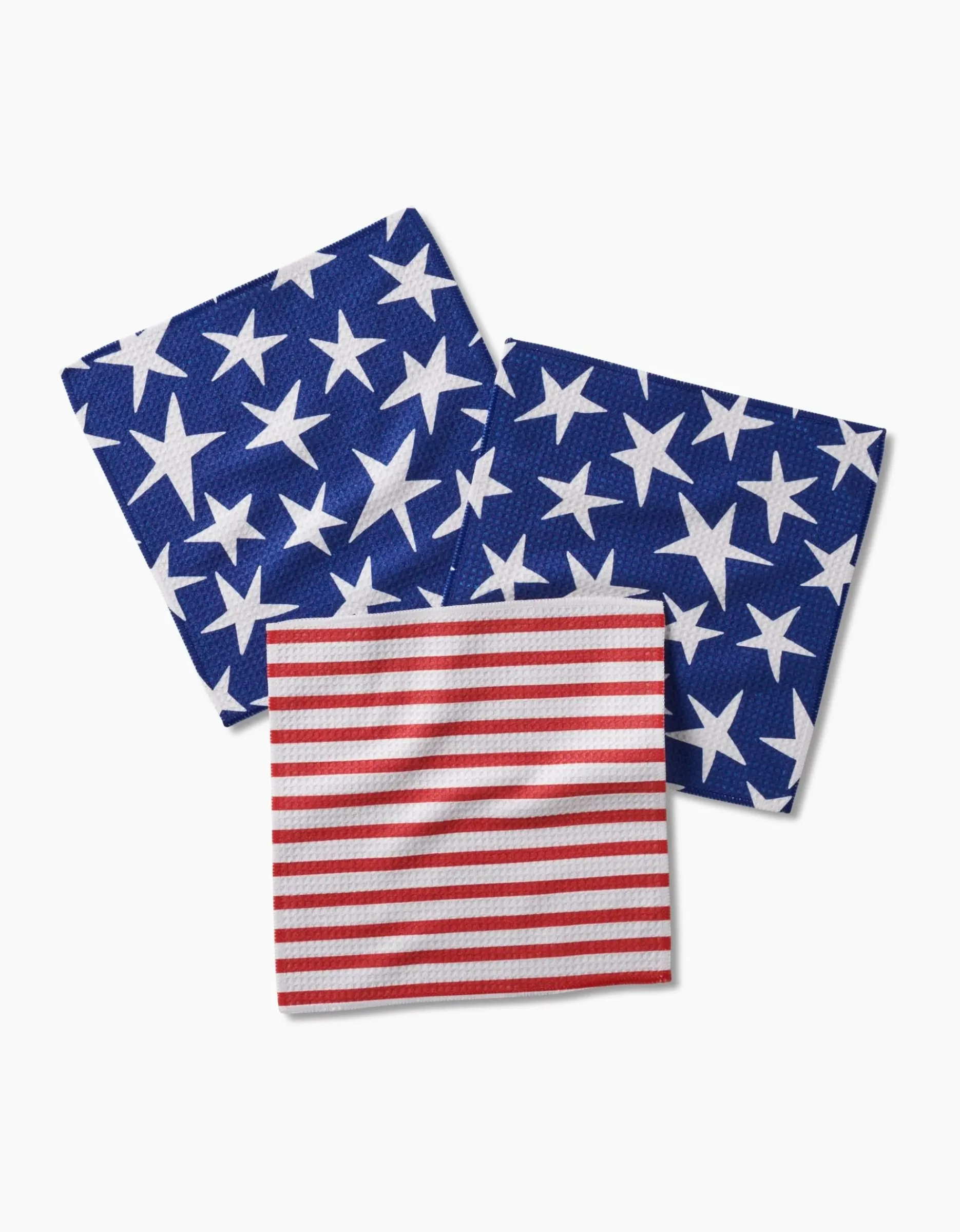 GEOMETRY Stars And Stripes Dishcloth Set