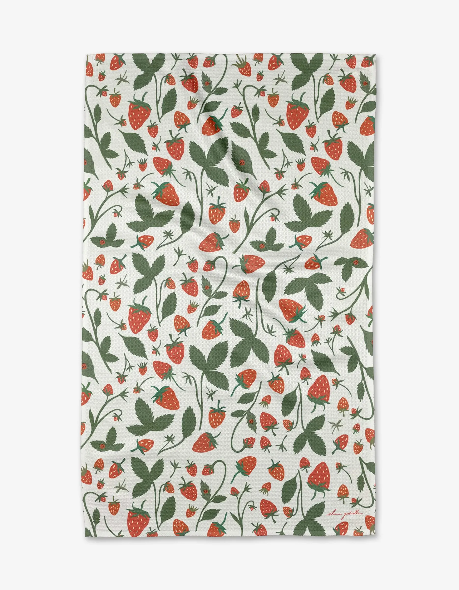 GEOMETRY Strawberries Tea Towel