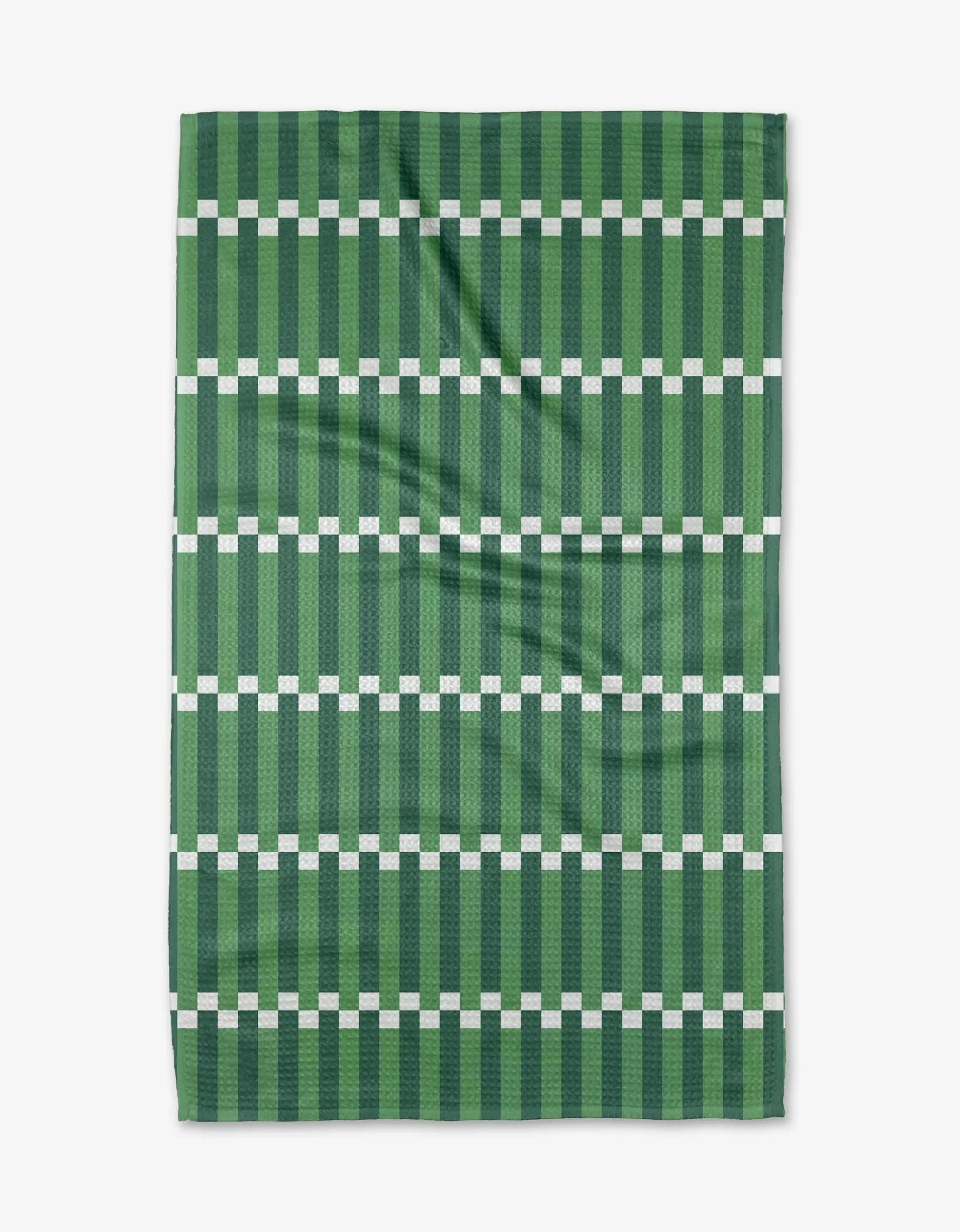 GEOMETRY Stripe Block - Greens Tea Towel