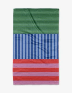 GEOMETRY Stripes on Stripes Tea Towel