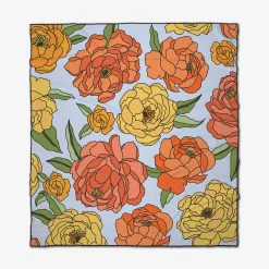 GEOMETRY Summer Flowers Beach Blanket