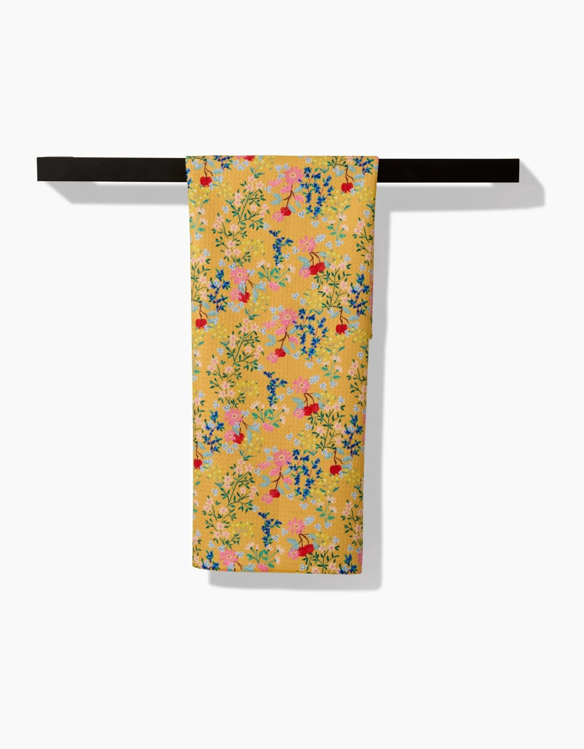 GEOMETRY Sunny Cherry Blossoms Tea Towel