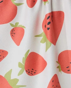 GEOMETRY Sunny Strawberries Tea Towel