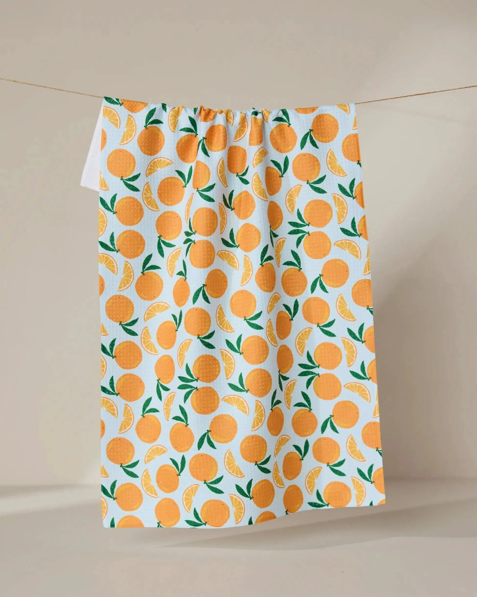 GEOMETRY Sweet Orange Tea Towel