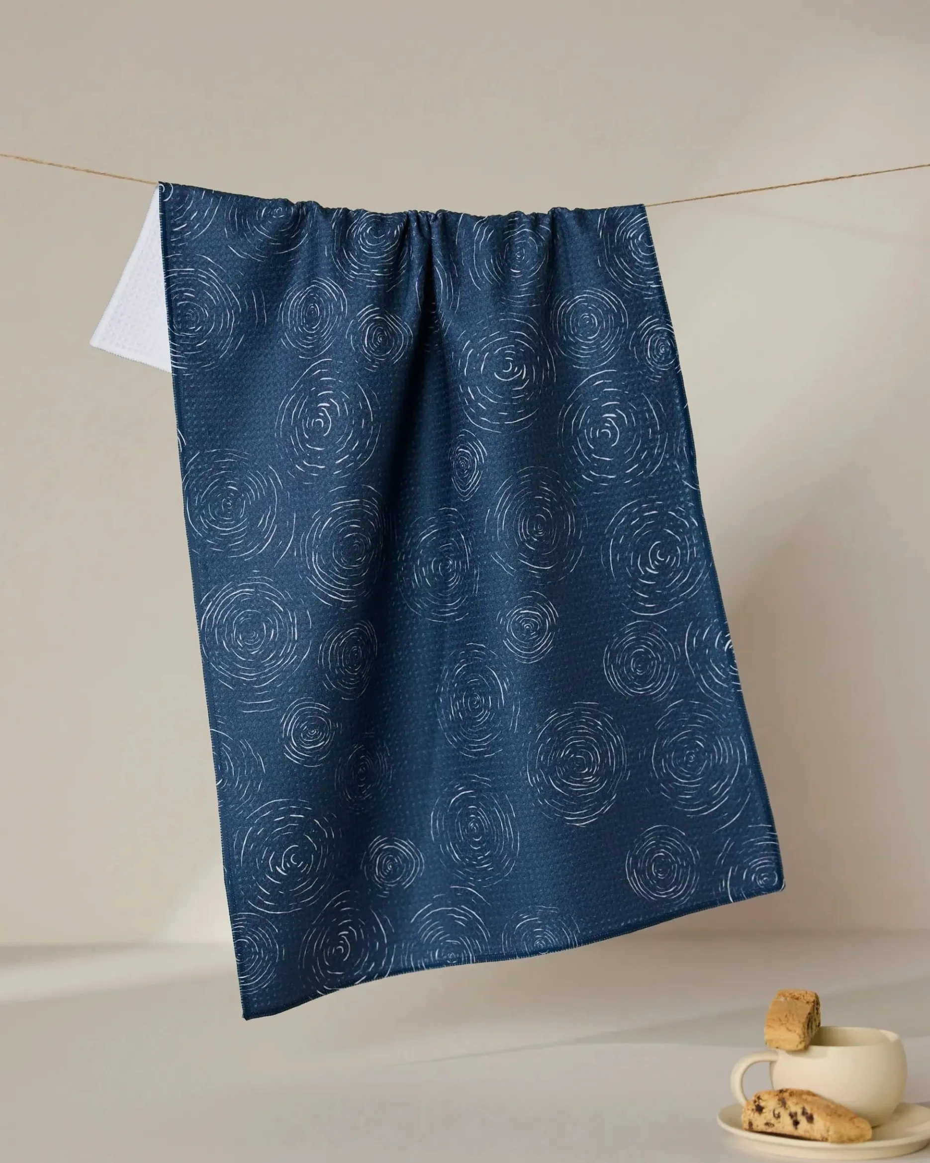 GEOMETRY Taps - Midnight Tea Towel